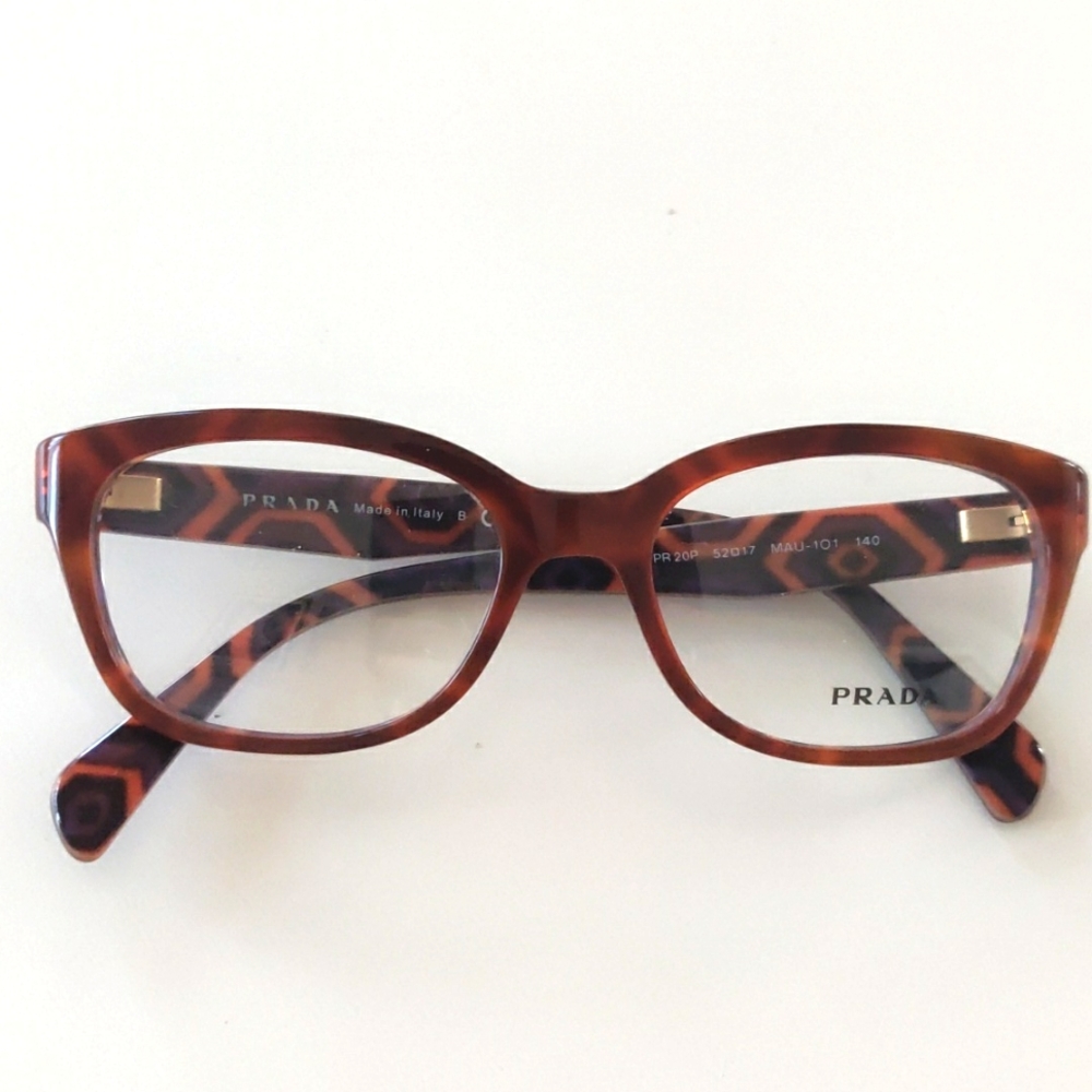 Prada 20PV Glasses. Brown Havana. 52-17-140